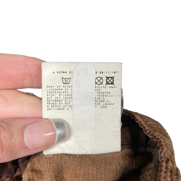 Dolce & Gabbana Lovely Corduroy‎ Brown Straight Y2K Pants Size 40 / 26 - Picture 11 of 11